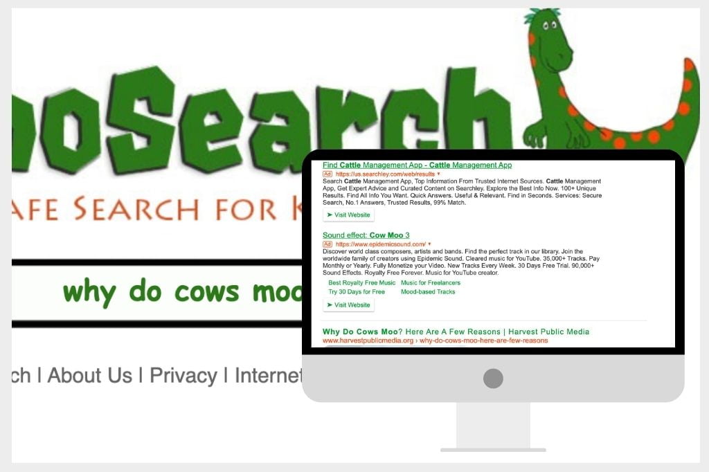 DinoSearch kid friendly safe search image