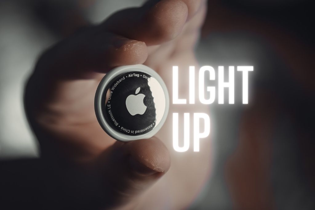 do AirTags light up image