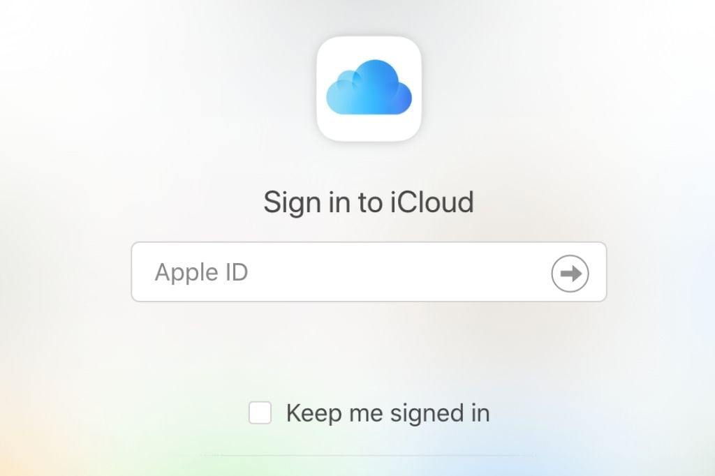 iCloud sign in