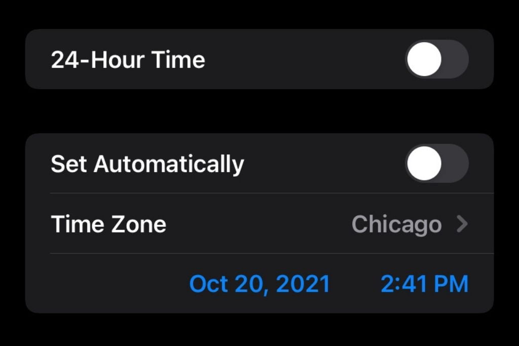 iPhone time zones feature