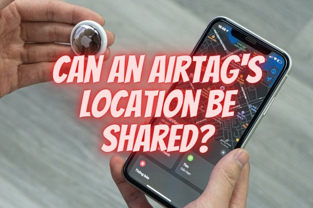 an AirTag's location displayed on an iPhone on the Find My app map