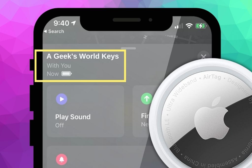 image of an AirTag's battery life in the Find My app